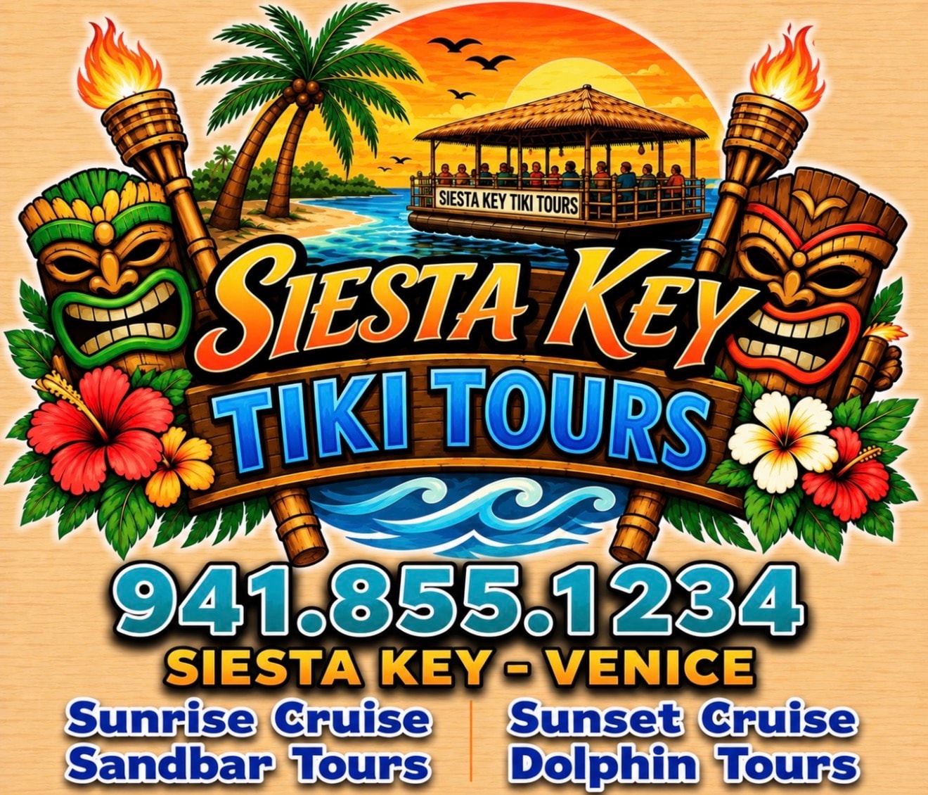 Happy guests on Siesta Key Tiki Tours boat